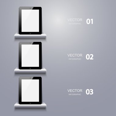 Modern bilgisayar tablet Infographic vektör