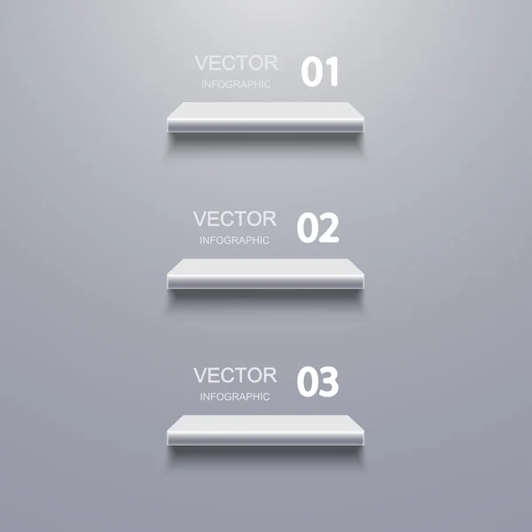 Vector modern shelf infographic background. — Stock Vector