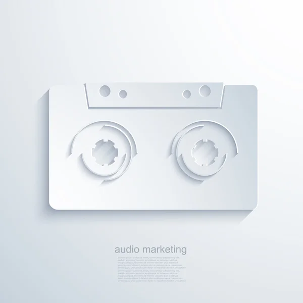 Vector moderne audio marketing achtergrond. — Stockvector