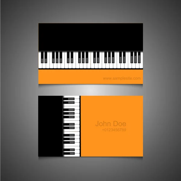 Vektorové moderní klavírní nápisy na šedém pozadí. — Stockový vektor