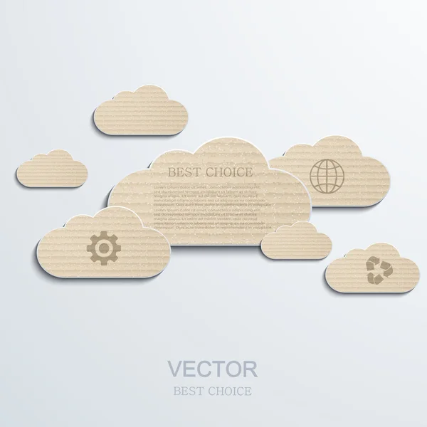 Vector moderno nubes fondo infográfico . — Vector de stock