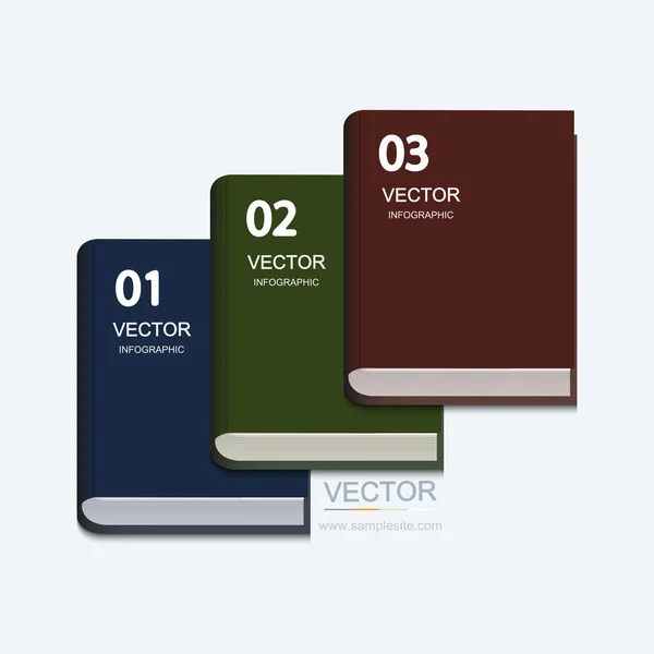 Vector moderne boek op witte achtergrond. — Stockvector