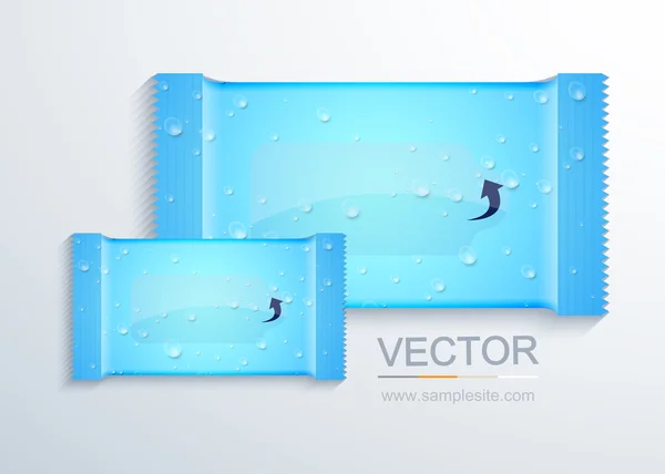 Vector modern packaging for wet wipes — Stock Vector