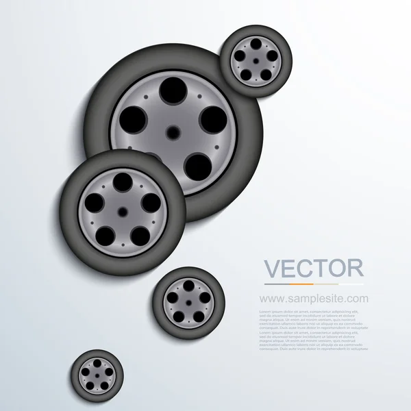 Vector moderno ruedas fondo . — Vector de stock