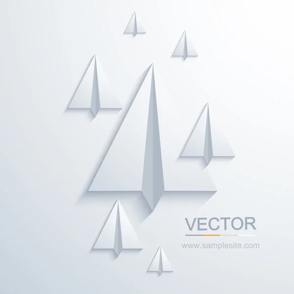 Vector moderno origami avión fondo . — Vector de stock