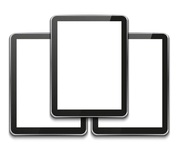 Vector moderne computer tablet op wit — Stockvector
