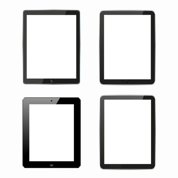 Tablet vettoriali moderni per computer su bianco — Vettoriale Stock