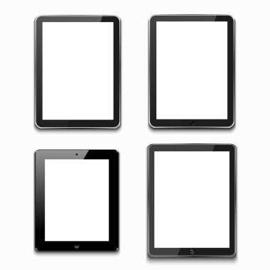 Beyaz Modern bilgisayar Tablet vektör