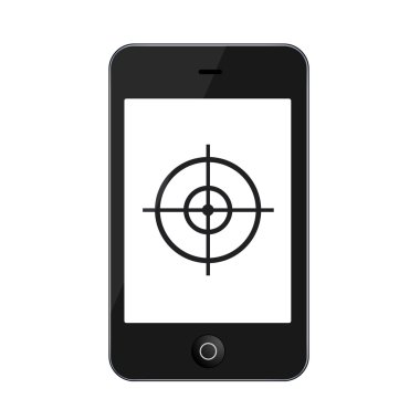 vektör modern smartphone üzerinde beyaz izole