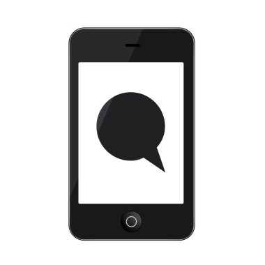 vektör modern smartphone üzerinde beyaz izole