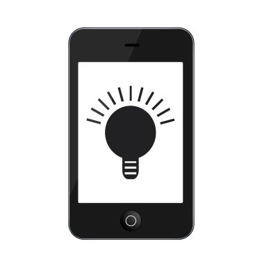 vektör modern smartphone üzerinde beyaz izole