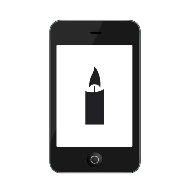 vektör modern smartphone üzerinde beyaz izole