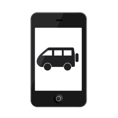 vektör modern smartphone üzerinde beyaz izole