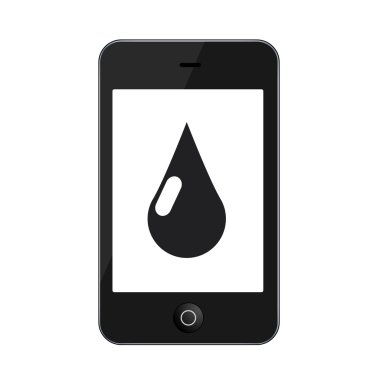 vektör modern smartphone üzerinde beyaz izole