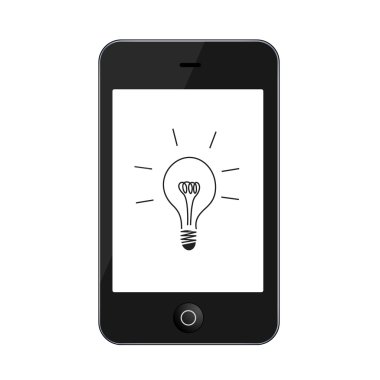 vektör modern smartphone üzerinde beyaz izole