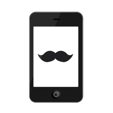 vektör modern smartphone üzerinde beyaz izole