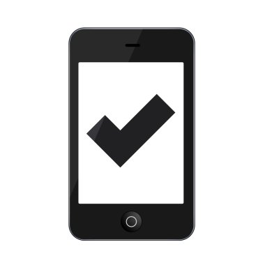 vektör modern smartphone üzerinde beyaz izole