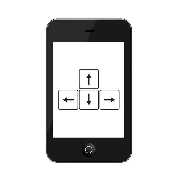 Smartphone vectoriel moderne isolé sur blanc — Image vectorielle