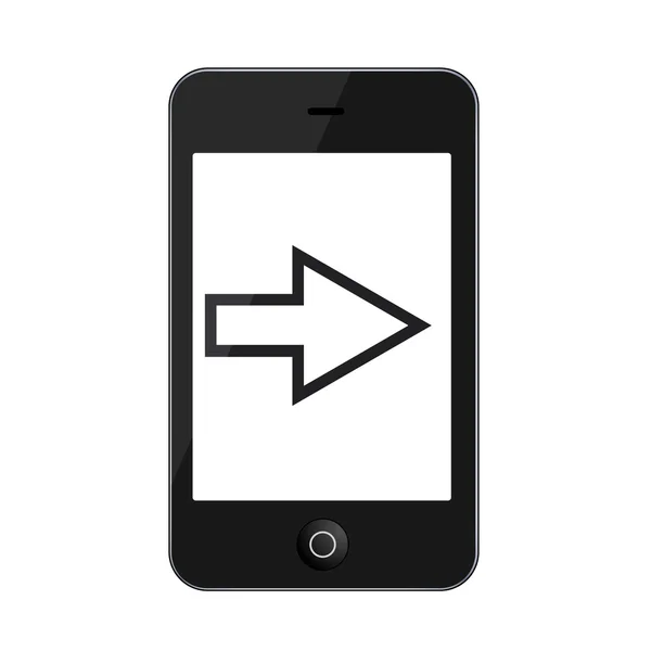 白で隔離されるベクター近代的なスマート フォン — ストックベクタ