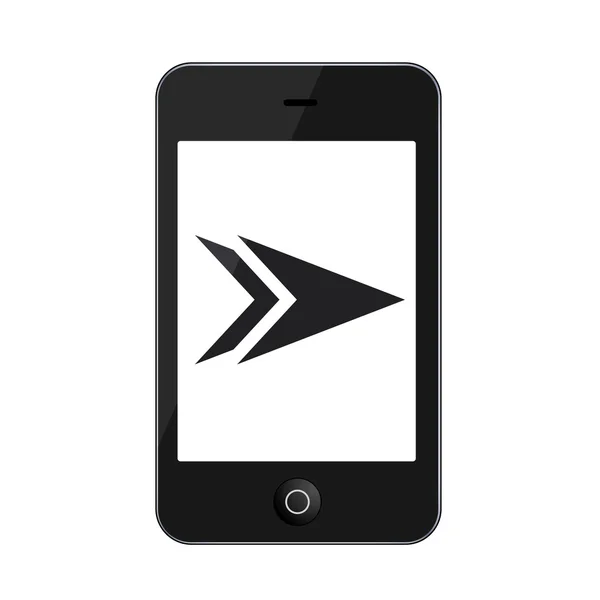 Vektor moderna smartphone isolerad på vit — Stock vektor