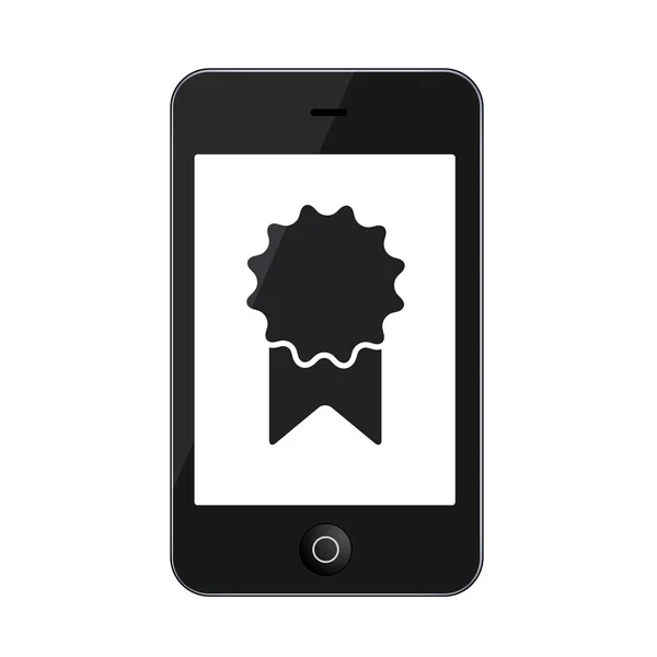 Vector smartphone moderno aislado en blanco — Vector de stock