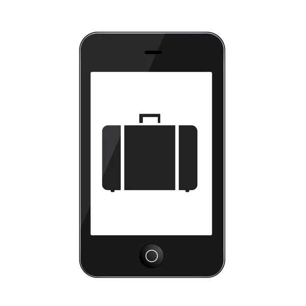 Vector modern smartphone isolated on white — Stock Vector