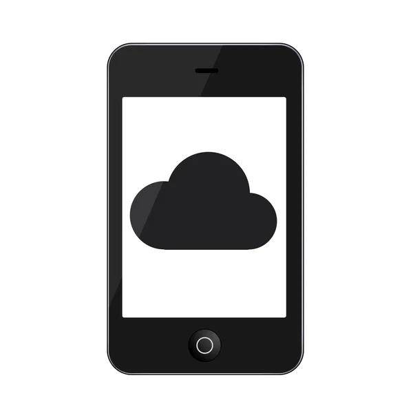 白で隔離されるベクター近代的なスマート フォン — ストックベクタ