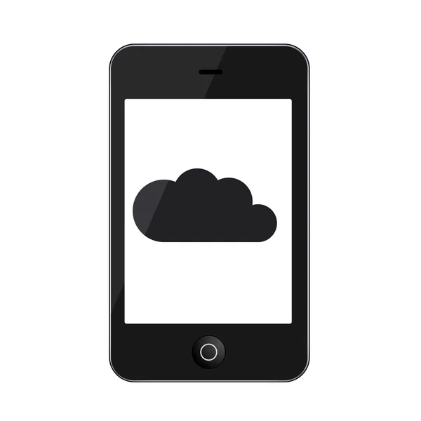 白で隔離されるベクター近代的なスマート フォン — ストックベクタ
