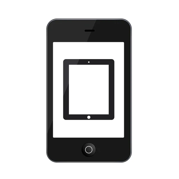 Vector smartphone moderno aislado en blanco — Vector de stock