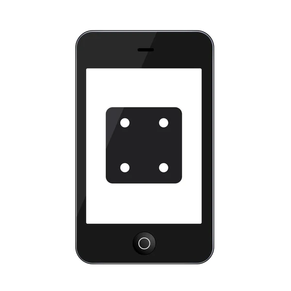 Vector smartphone moderno aislado en blanco — Archivo Imágenes Vectoriales