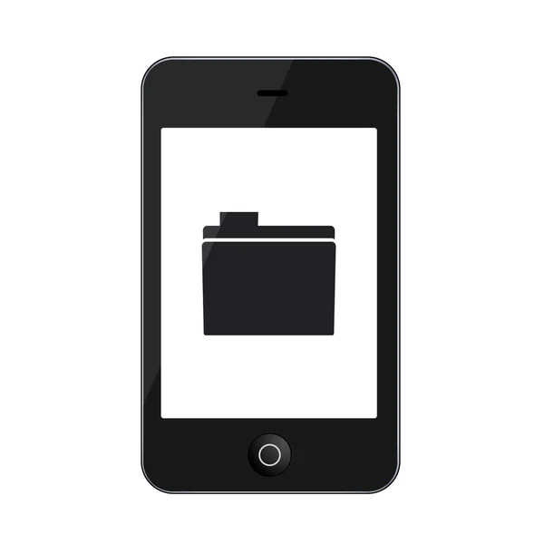 Vector modern smartphone isolated on white — Stock Vector