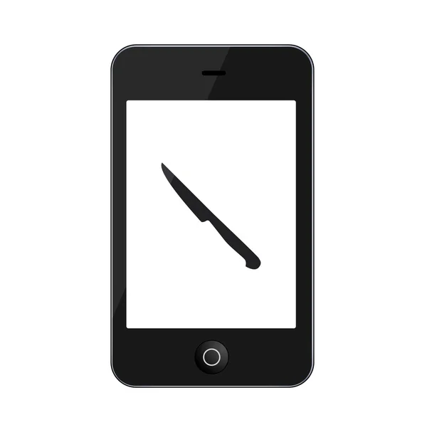 Smartphone vectoriel moderne isolé sur blanc — Image vectorielle