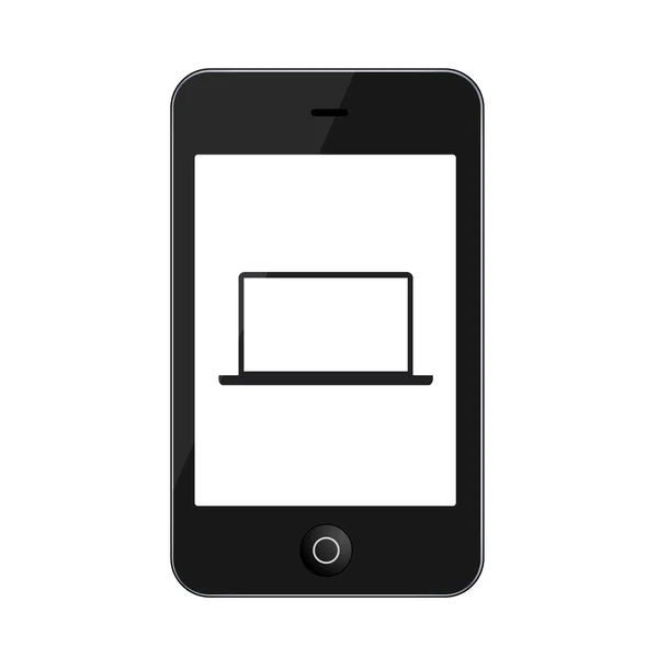 Vector smartphone moderno aislado en blanco — Vector de stock