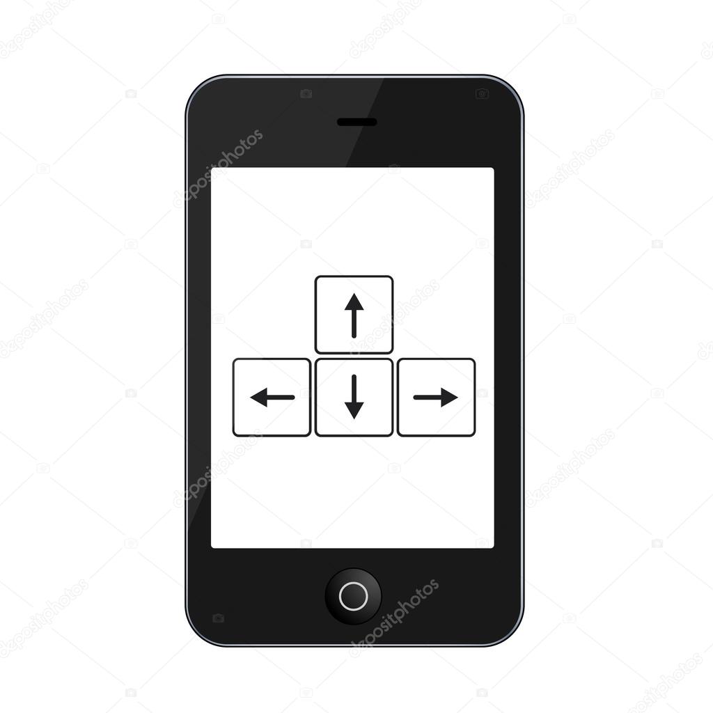 Vector modern smartphone isolated on white