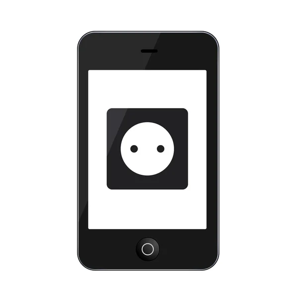 Vector smartphone moderno aislado en blanco — Vector de stock