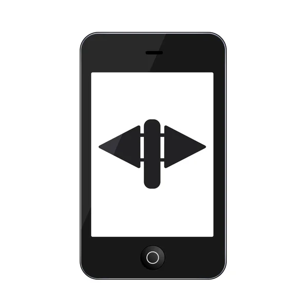 白で隔離されるベクター近代的なスマート フォン — ストックベクタ