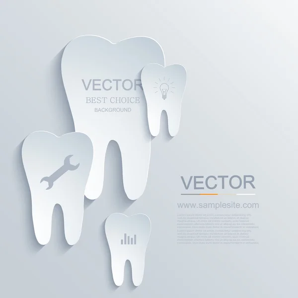 Vetor moderno dente fundo . —  Vetores de Stock