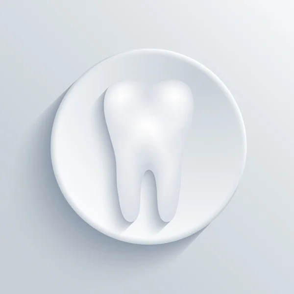 Vetor ícone de círculo de luz de dente moderno . —  Vetores de Stock