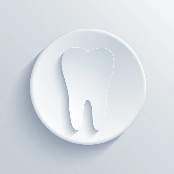 Σύγχρονη δοντιών φως κύκλο εικονίδιο του φορέα. — Διανυσματικό Αρχείο