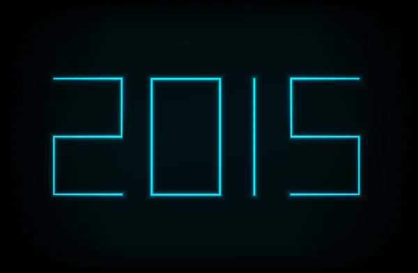 Vektor modernes Neon 2015 neues Jahr. — Stockvektor