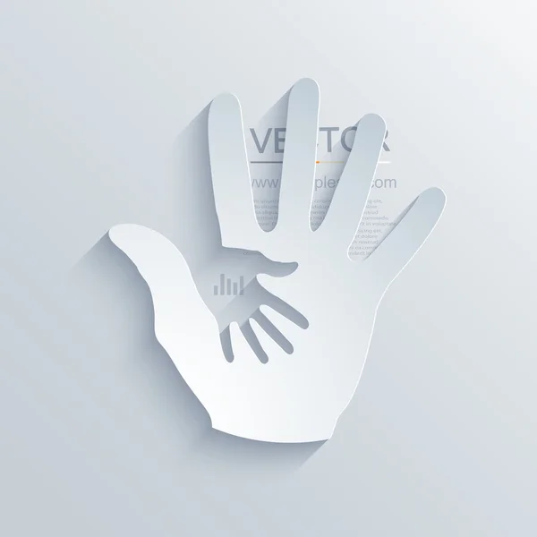 Vektor moderne Hände Symbol Hintergrund — Stockvektor