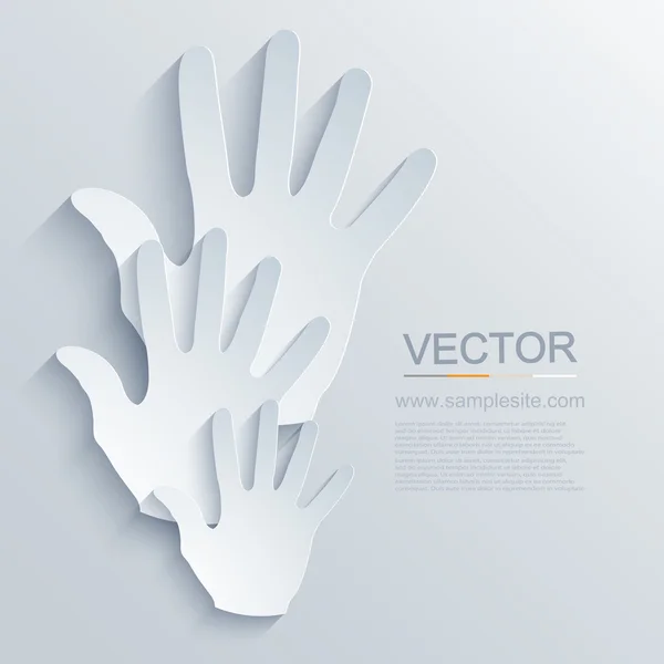 Vector modern hands icon  background — Stock Vector