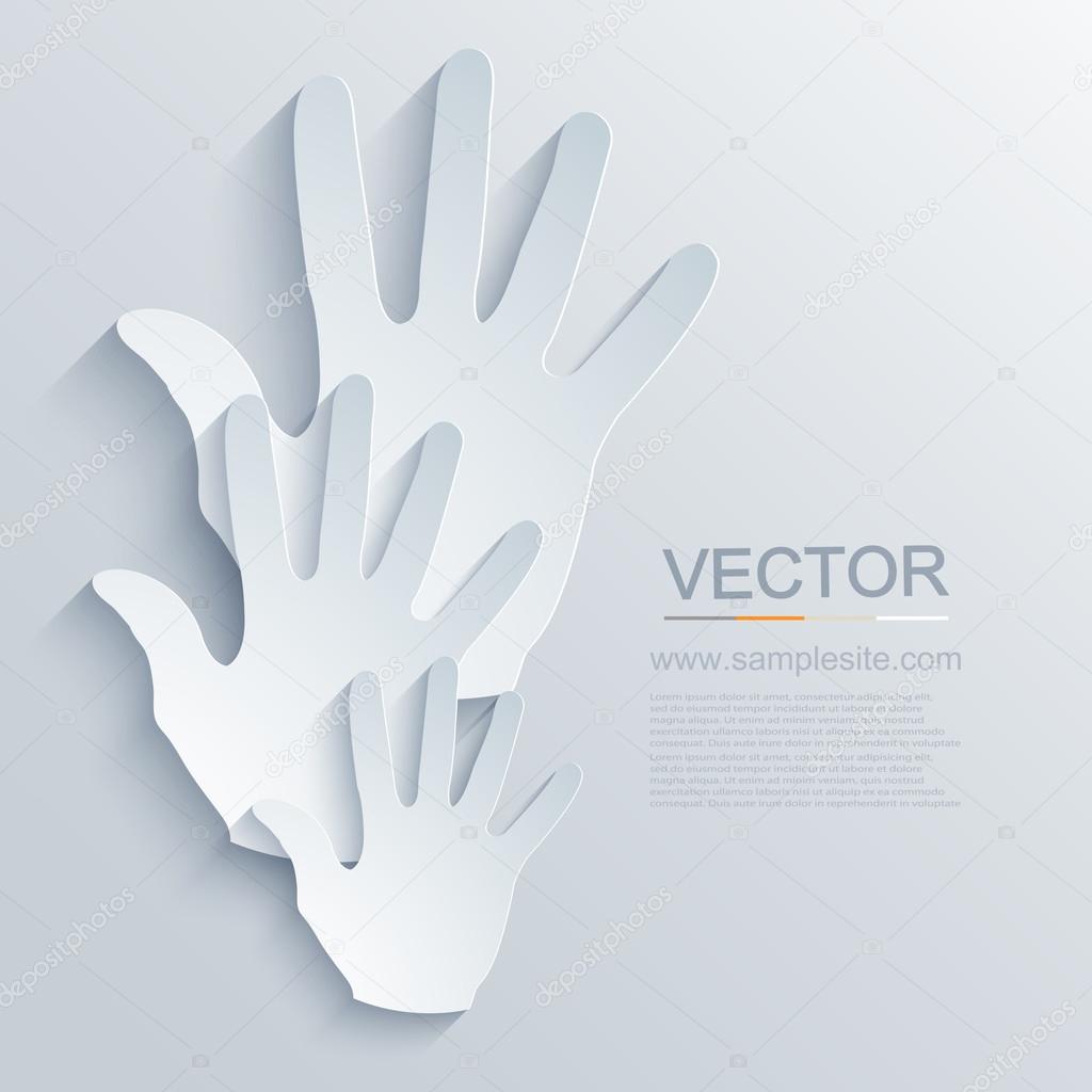 Vector modern hands icon  background