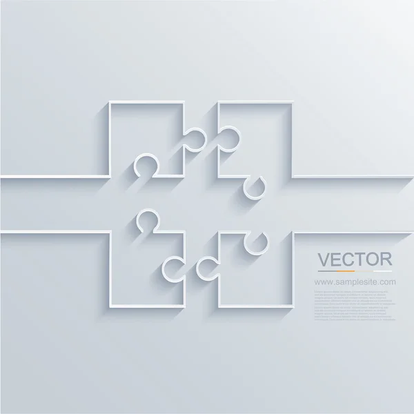 Vector moderne puzzel achtergrond. — Stockvector