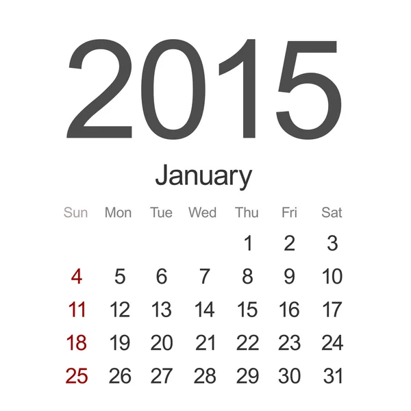 Векторный календарь 2015 года. Eps 10 — стоковый вектор