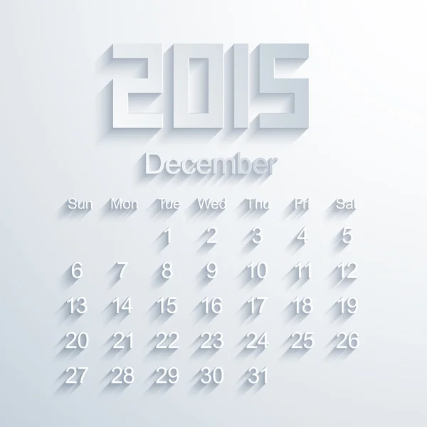 Vektor moderner Kalender 2015. Folge 10 — Stockvektor