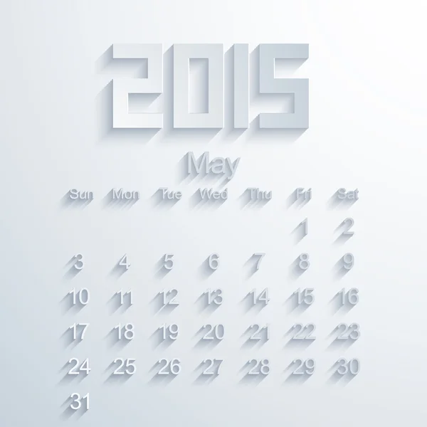 Vector moderno 2015 calendário. Eps 10 — Vetor de Stock
