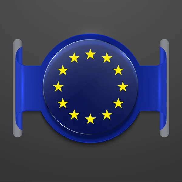 Vector moderne euro vlag ontwerp. — Stockvector