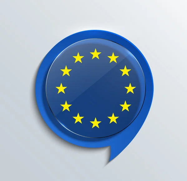 Vector moderne euro vlag ontwerp — Stockvector