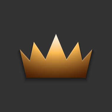 Vektör modern altın taç gri